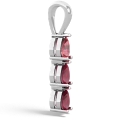 Pink Tourmaline Dew Drops 14K White Gold pendant P2251