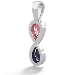 Pink Tourmaline Infinity 14K White Gold pendant P5050