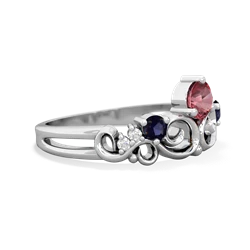 Pink Tourmaline Crown Keepsake 14K White Gold ring R5740