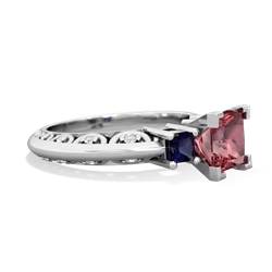 Pink Tourmaline Eternal Embrace Engagement 14K White Gold ring C2001