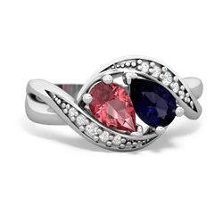 Pink Tourmaline Summer Winds 14K White Gold ring R5342