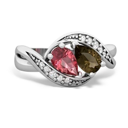 Pink Tourmaline Summer Winds 14K White Gold ring R5342