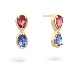 Pink Tourmaline Infinity 14K Yellow Gold earrings E5050