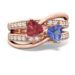 Pink Tourmaline Bowtie 14K Rose Gold ring R2360