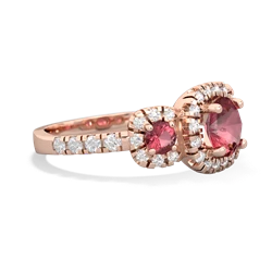 Smoky Quartz Regal Halo 14K Rose Gold ring R5350