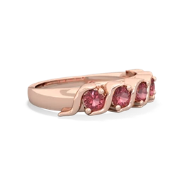 Pink Tourmaline Anniversary Band 14K Rose Gold ring R2089