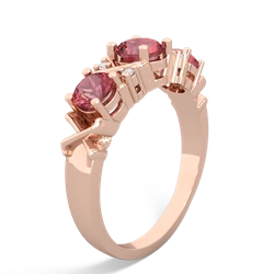 Garnet Hugs And Kisses 14K Rose Gold ring R5016