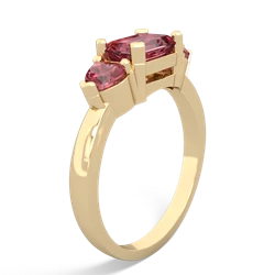 Garnet Three Stone 14K Yellow Gold ring R5235