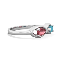 Pink Tourmaline Infinity 14K White Gold ring R5050