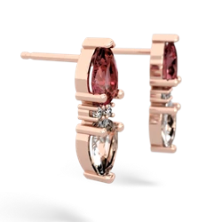 Pink Tourmaline Bowtie Drop 14K Rose Gold earrings E0865