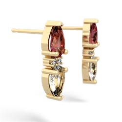 Pink Tourmaline Bowtie Drop 14K Yellow Gold earrings E0865