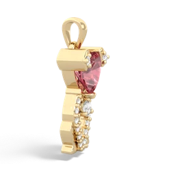 Pink Tourmaline Puppy Love 14K Yellow Gold pendant P5800