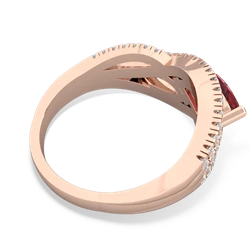 Pink Tourmaline Diamond Rivers 14K Rose Gold ring R3070