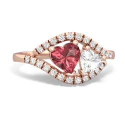 Pink Tourmaline Mother And Child 14K Rose Gold ring R3010