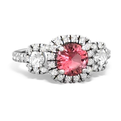 Pink Tourmaline Regal Halo 14K White Gold ring R5350