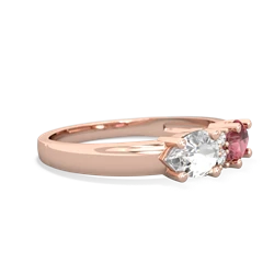 Pink Tourmaline Pear Bowtie 14K Rose Gold ring R0865