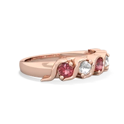 Pink Tourmaline Anniversary Band 14K Rose Gold ring R2089