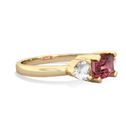 Pink Tourmaline Three Stone 14K Yellow Gold ring R5235