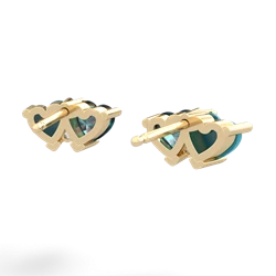 Turquoise Sweethearts 14K Yellow Gold earrings E5260