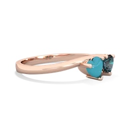 Turquoise Sweethearts 14K Rose Gold ring R5260