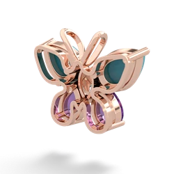 Turquoise Butterfly 14K Rose Gold pendant P2215