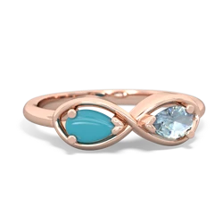 Turquoise Infinity 14K Rose Gold ring R5050