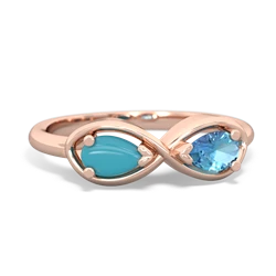 Turquoise Infinity 14K Rose Gold ring R5050