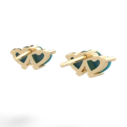 Turquoise Sweethearts 14K Yellow Gold earrings E5260