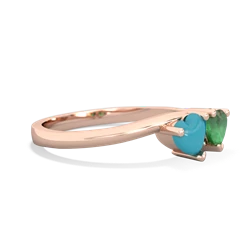 Turquoise Sweethearts 14K Rose Gold ring R5260