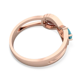 Turquoise Diamond Infinity 14K Rose Gold ring R5390