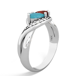 Turquoise Summer Winds 14K White Gold ring R5342