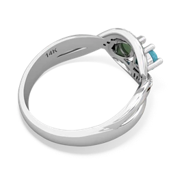 Turquoise Summer Winds 14K White Gold ring R5342