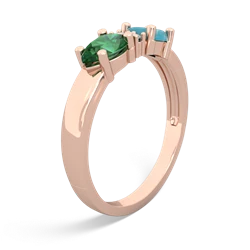 Turquoise Pear Bowtie 14K Rose Gold ring R0865