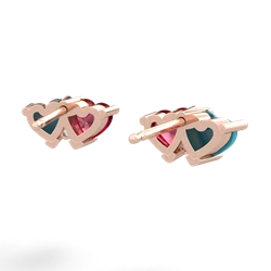 Turquoise Sweethearts 14K Rose Gold earrings E5260