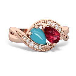 Turquoise Summer Winds 14K Rose Gold ring R5342