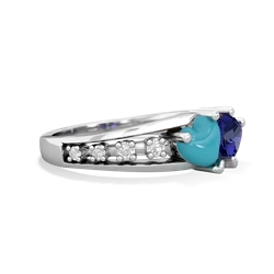 Turquoise Heart To Heart 14K White Gold ring R3342