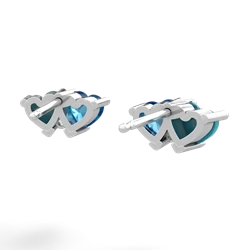 Turquoise Sweethearts 14K White Gold earrings E5260