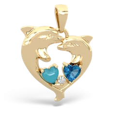 matching pendants - Dolphin Heart