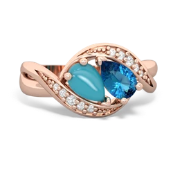 Turquoise Summer Winds 14K Rose Gold ring R5342