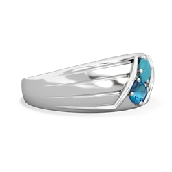 Turquoise Men's Streamline 14K White Gold ring R0460