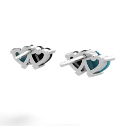 Turquoise Sweethearts 14K White Gold earrings E5260