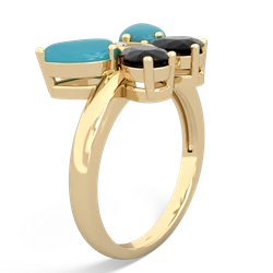 Turquoise Butterfly 14K Yellow Gold ring R2215