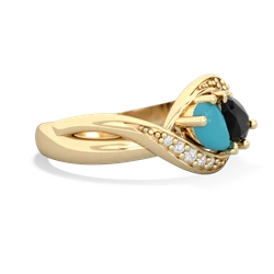 Turquoise Summer Winds 14K Yellow Gold ring R5342