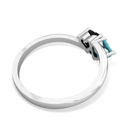 Turquoise Sweethearts 14K White Gold ring R5260