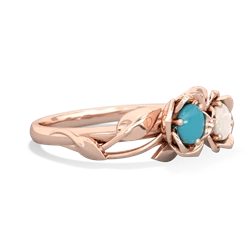 Turquoise Rose Garden 14K Rose Gold ring R5510