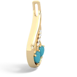 Turquoise Keepsake Curves 14K Yellow Gold pendant P5450