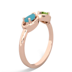 Turquoise Infinity 14K Rose Gold ring R5050