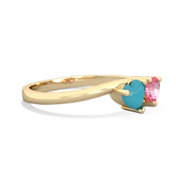 Turquoise Sweethearts 14K Yellow Gold ring R5260