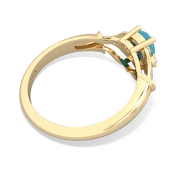 Turquoise Precious Pear 14K Yellow Gold ring R0826