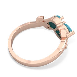 Turquoise Floral Elegance 14K Rose Gold ring R5790